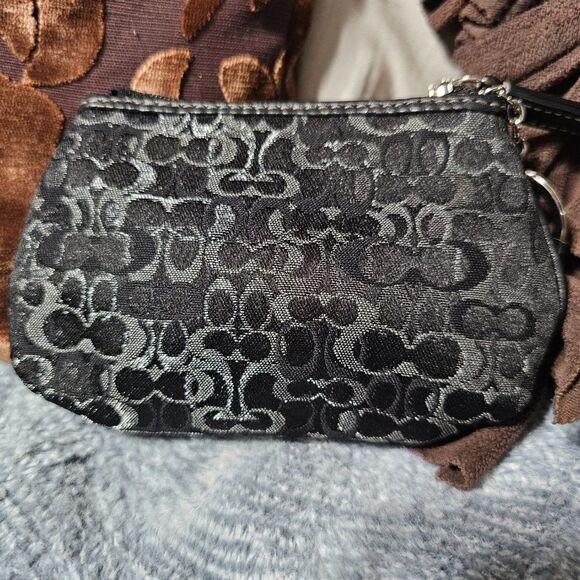 Coach y2k Lurex and Black Optic Coin Pouch Purse - Picture 2 of 4